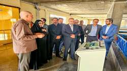 بازدید بازرس کل قضایی استان به همراه نماینده مردم ارومیه از پروژه مدول دوم تصفیه‌خانه آب شرب ارومیه